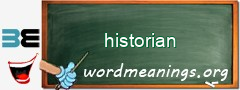 WordMeaning blackboard for historian
